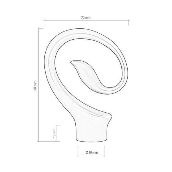 Endknöpfe Rosy rechts 19mm – Bild 2
